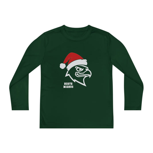 Santa Hawk Youth Long Sleeve Tee (Holiday Team Shirt)
