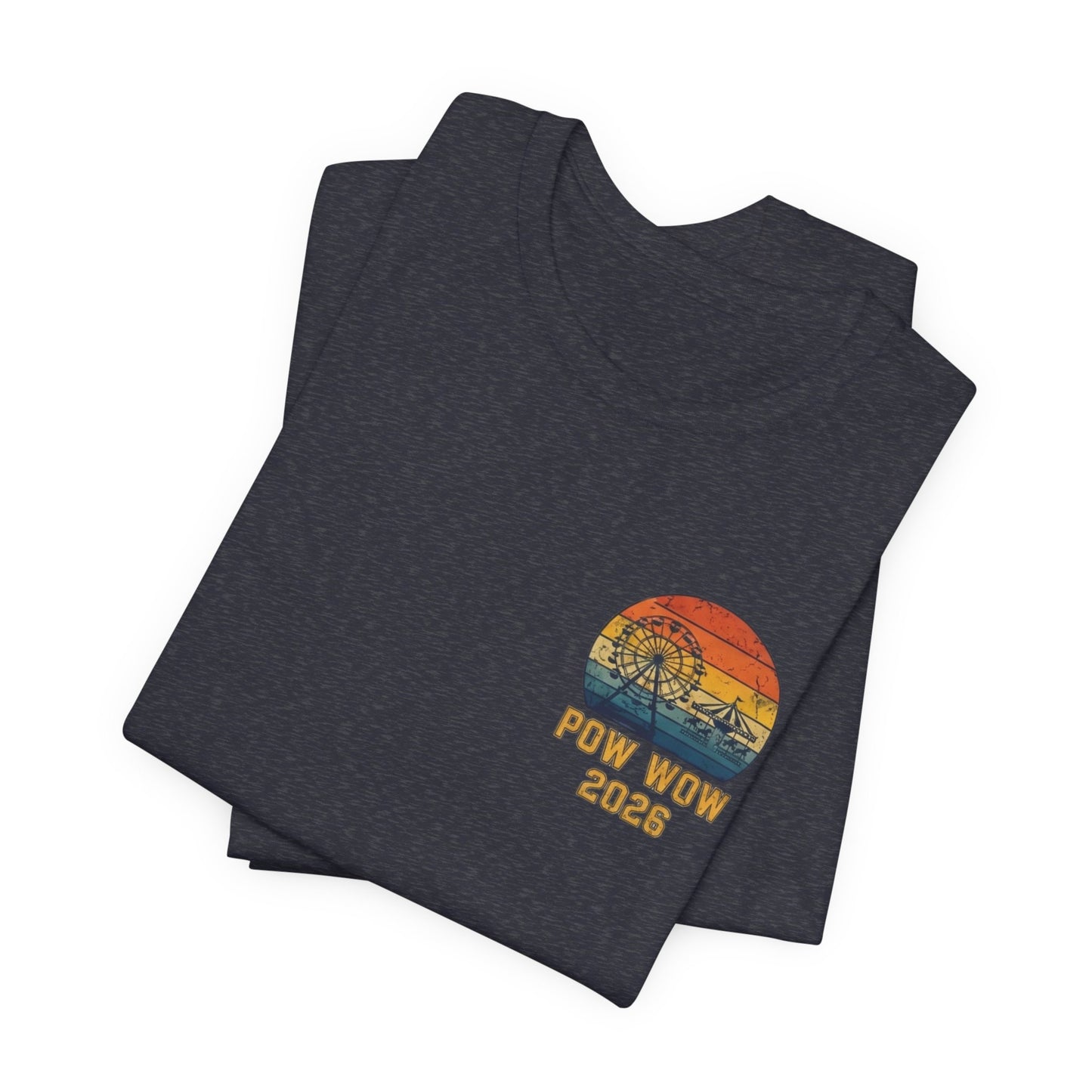Pow Wow 2026 T-Shirt — North Mianus Vintage Sunset Tee