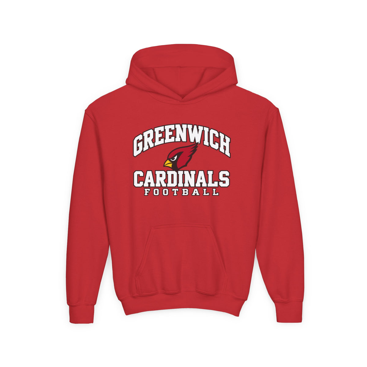 Greenwich Cardinals Football Youth Hoodie