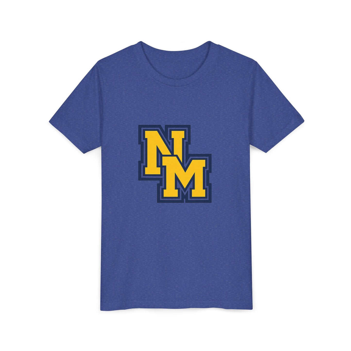 Youth Tee — Yellow NM Logo School Spirit T-Shirt