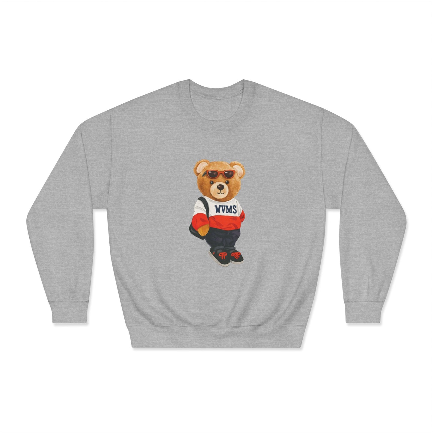 Welsh Valley Casual Bear Graphic Crewneck Sweatshirt