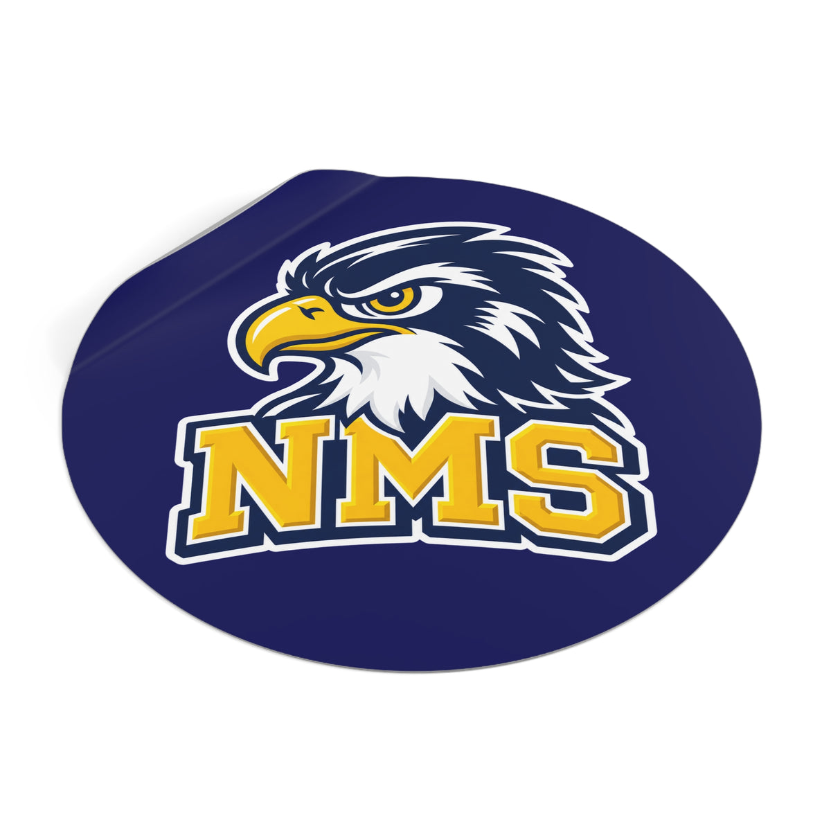 North Mianus Hawks Circle Sticker