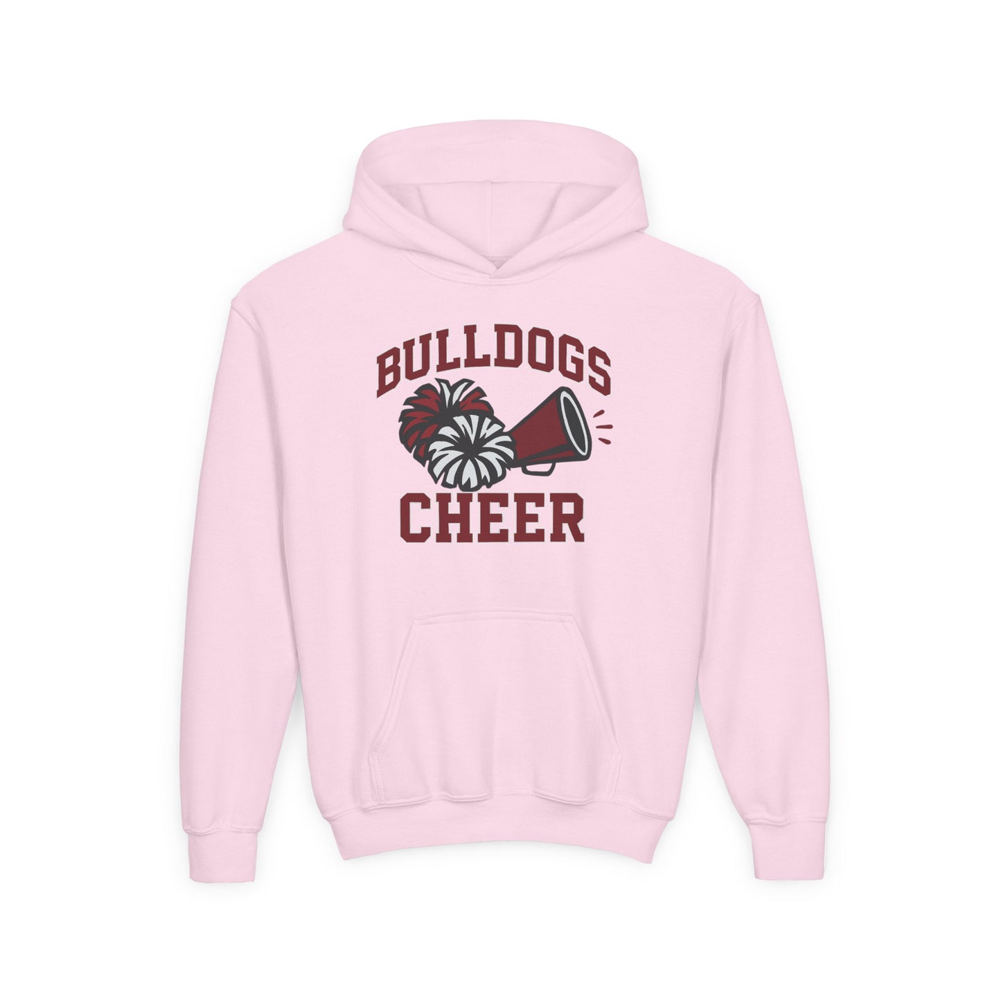 Bulldogs Cheer Youth Heavy Blend Hooded Sweatshirt