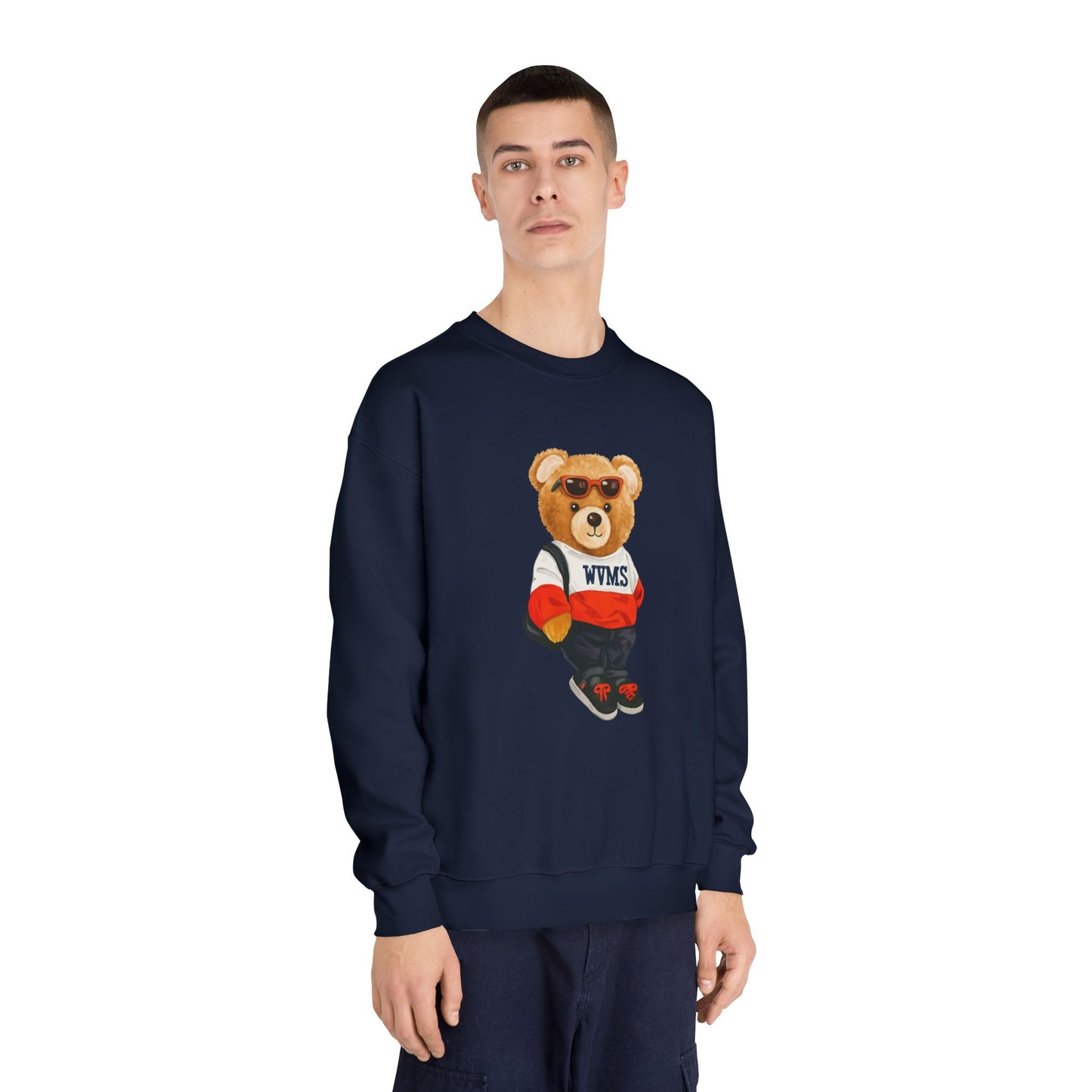 Welsh Valley Casual Bear Graphic Crewneck Sweatshirt