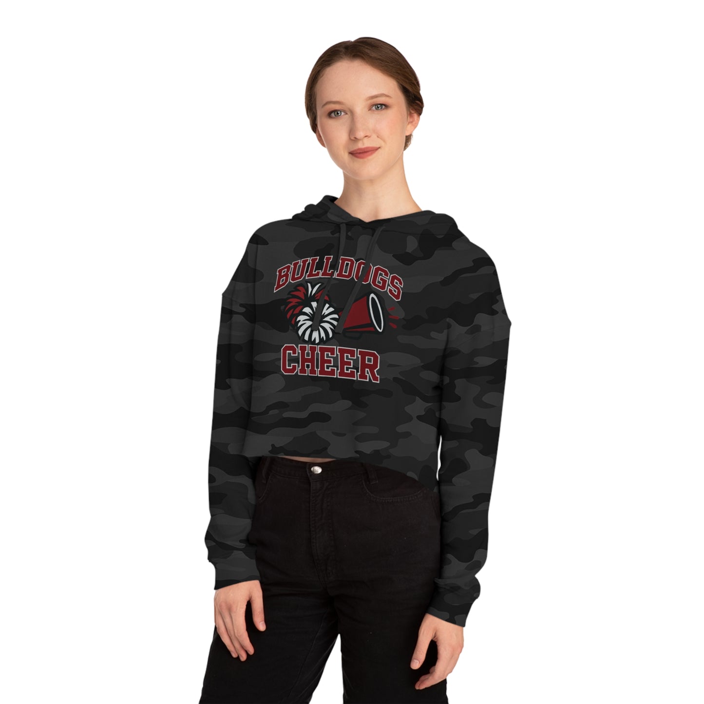 Bulldogs Cheer Crop ADULT Sweatshirt