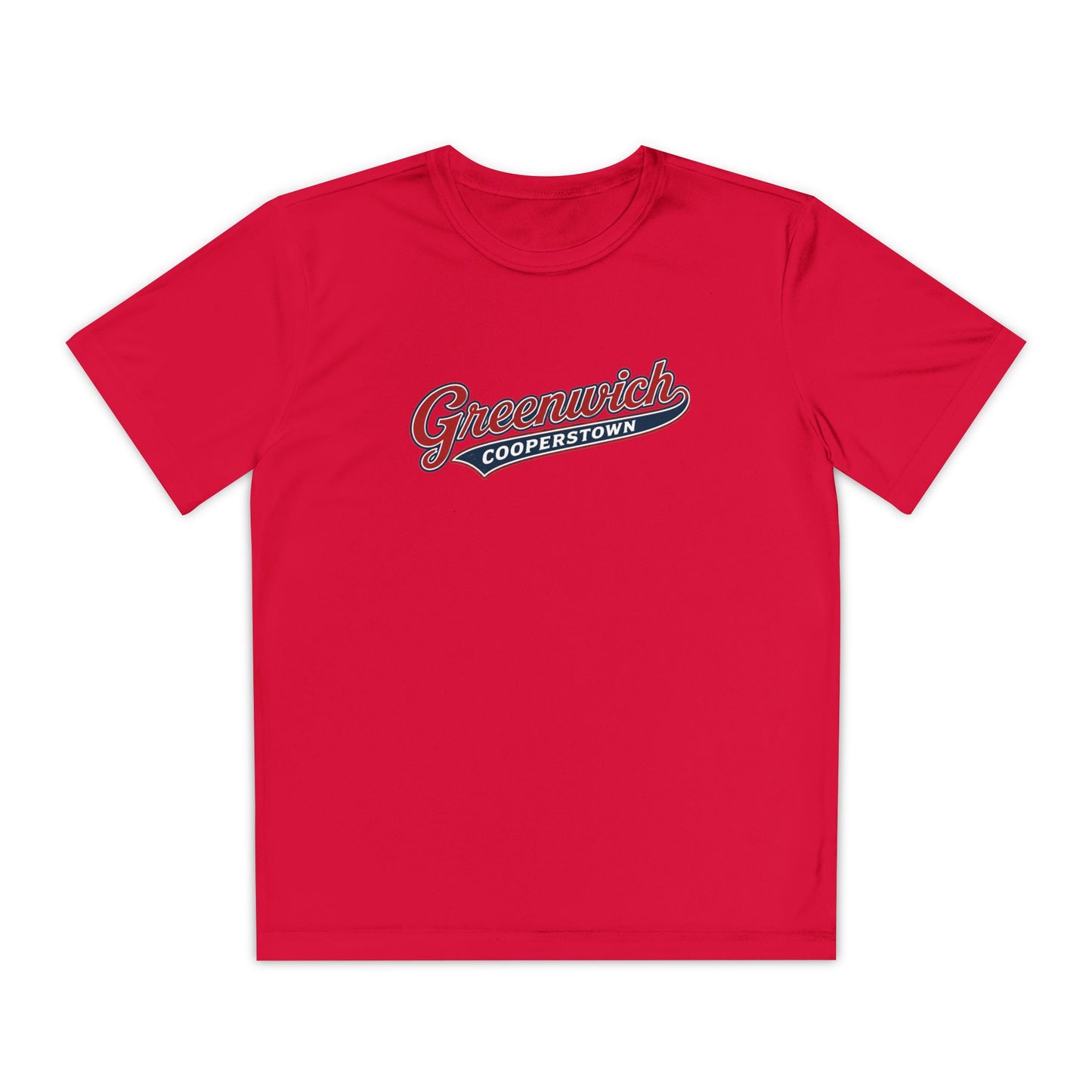 Greenwich Cooperstown Swoosh Original Pin Performance Youth Competitor Tee