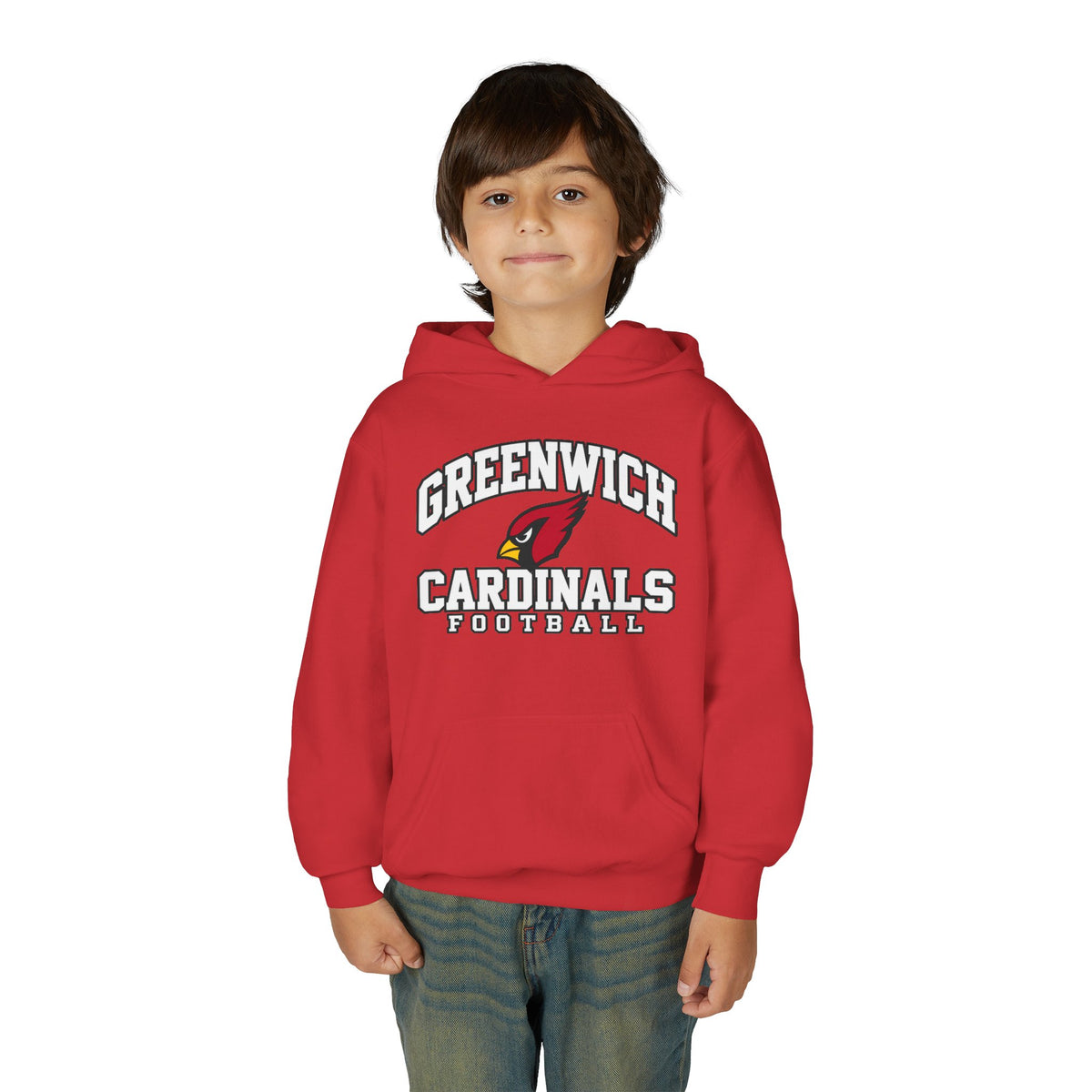 Greenwich Cardinals Football Youth Hoodie