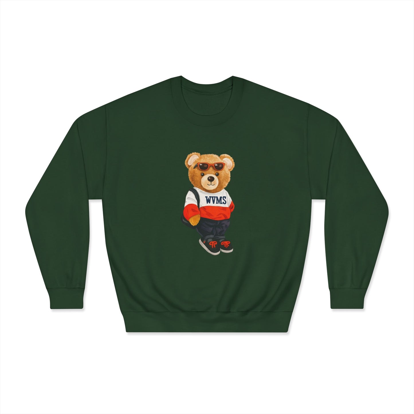 Welsh Valley Casual Bear Graphic Crewneck Sweatshirt