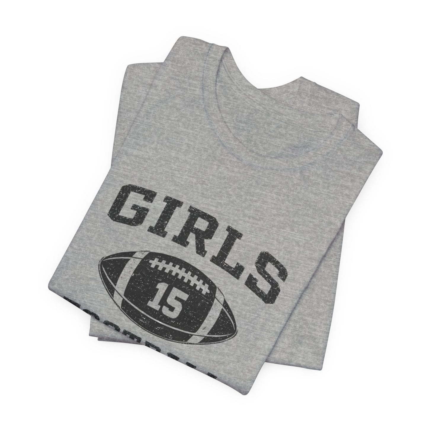Girls Football Tee — 'Girls 15' Vintage Football Jersey Shirt Jennifer Aniston Friends