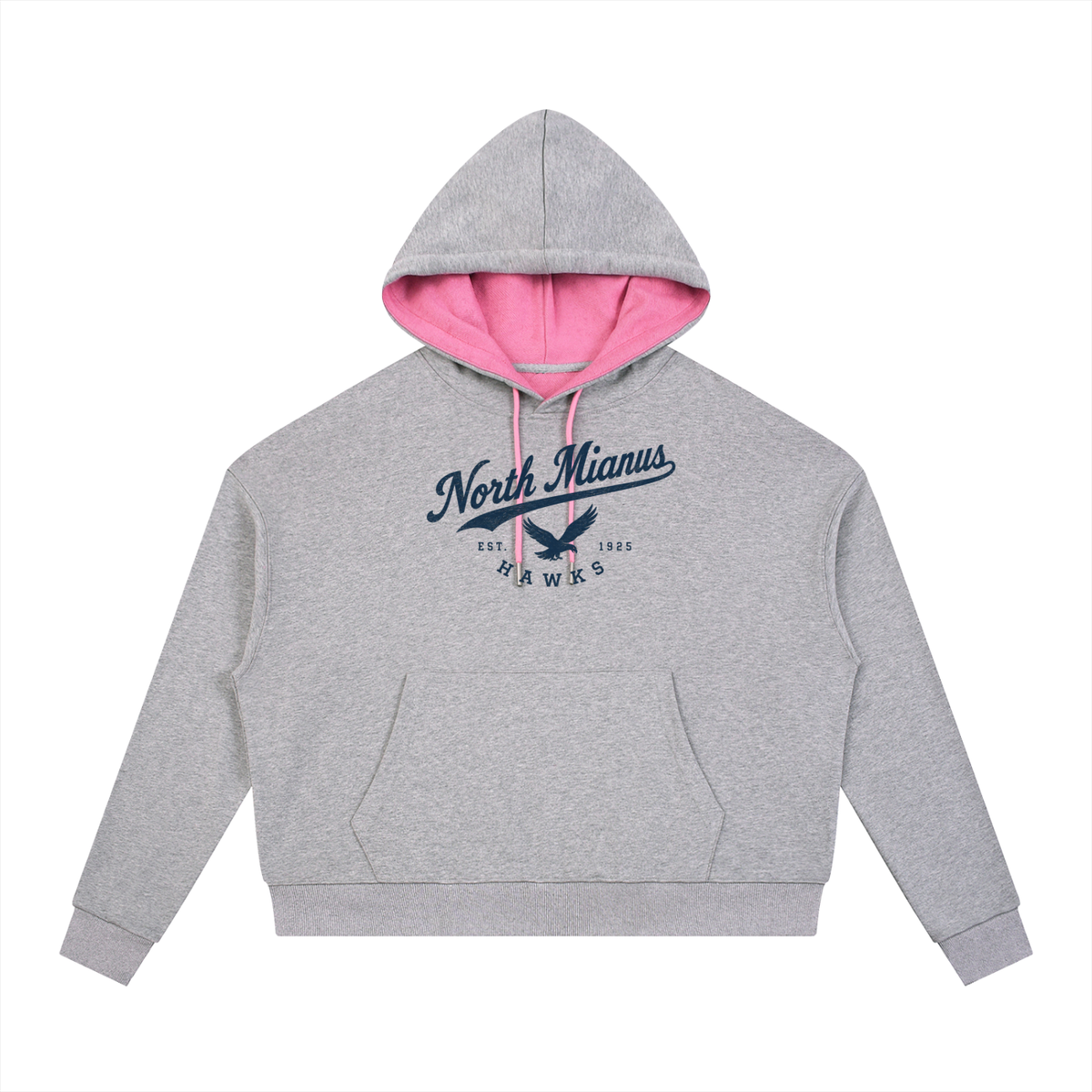 North Mianus Hawks Adult Contrast Drawstring Hoodie