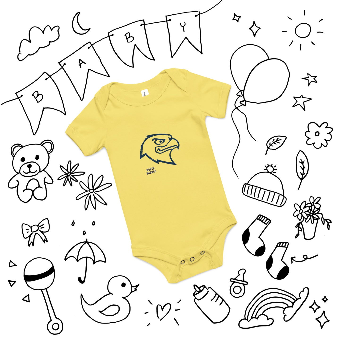 North Mianus Hawks Baby short sleeve one piece