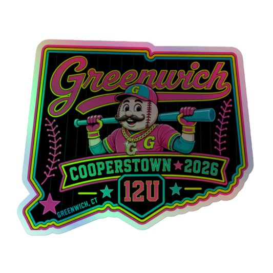 Greenwich Cooperstown Pin Design Holographic stickers